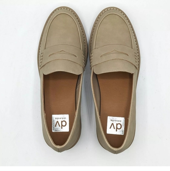dv by Dolce Vita “Crisp” Classic Penny Loafer/Lug Sole Block Heel (Dune/Tan) NEW - Picture 14 of 16